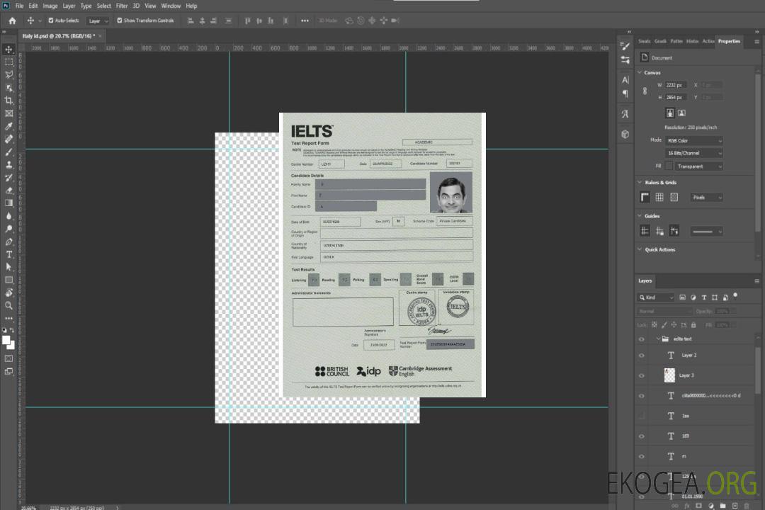 Formulaire de rapport Ielts au Royaume-Uni template